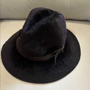Elegant Brown Fur Fedora Hat